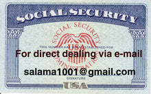 Load image into Gallery viewer, USA -  SSN  - (Social Security Card) Template – PSD File - Modern Home
