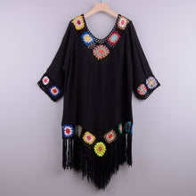 Load image into Gallery viewer, White Bikini Cover Up With Fringe Trim Women Sexy Hollow Tunic Beach Dress 2021 Summer Bathing Suit Beachwear - Modern Home
